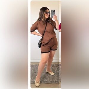 Amazon Women's High Waist Brown Shorts